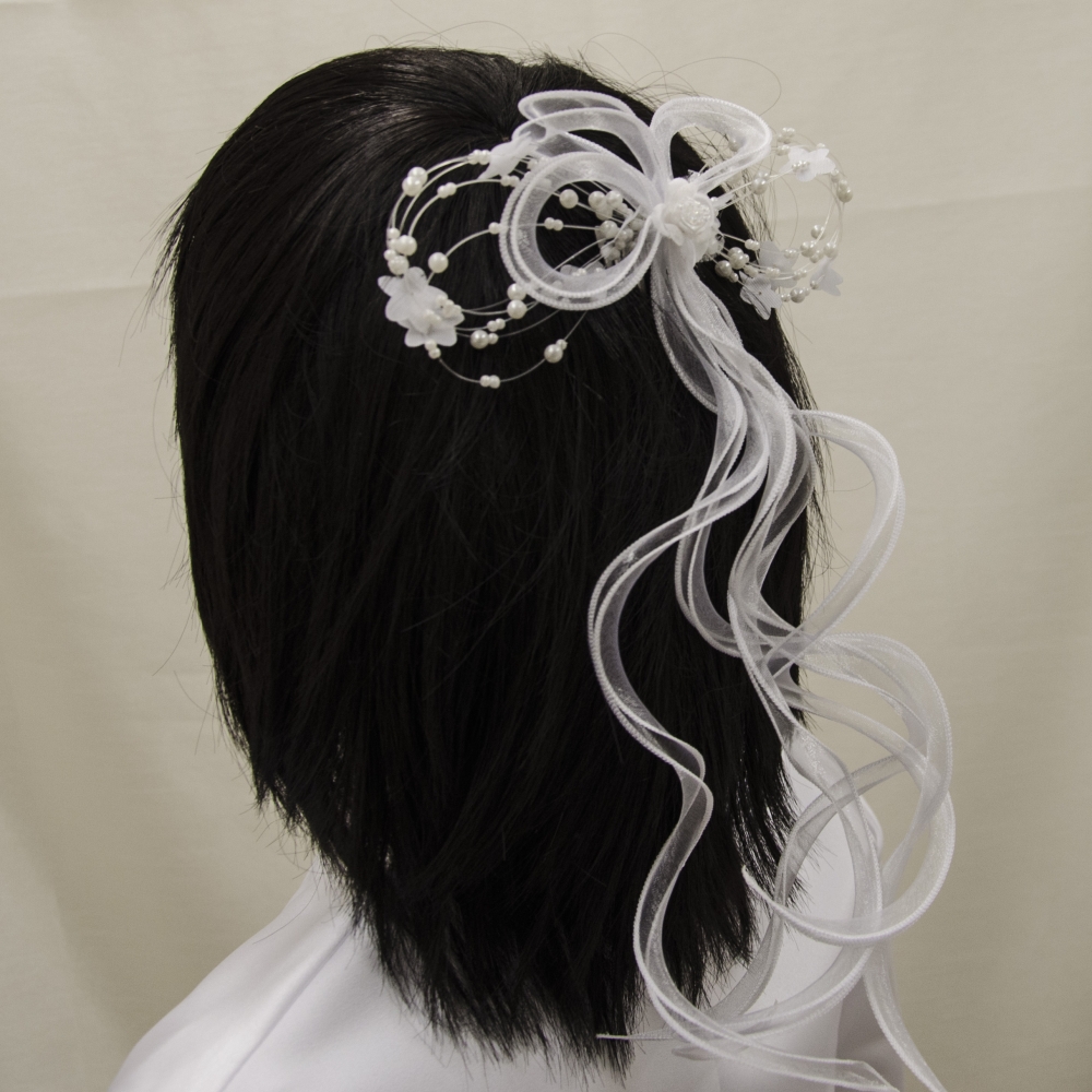 Kopfschmuck Kommunion Hinterkopfgesteck #012