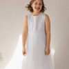 Kommunionkleid mit Glitzertüll
